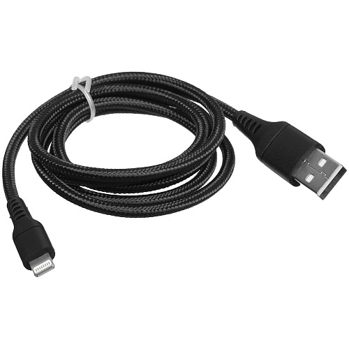 Кабель USB-A - Lightning 1m Rocket Contact черный
