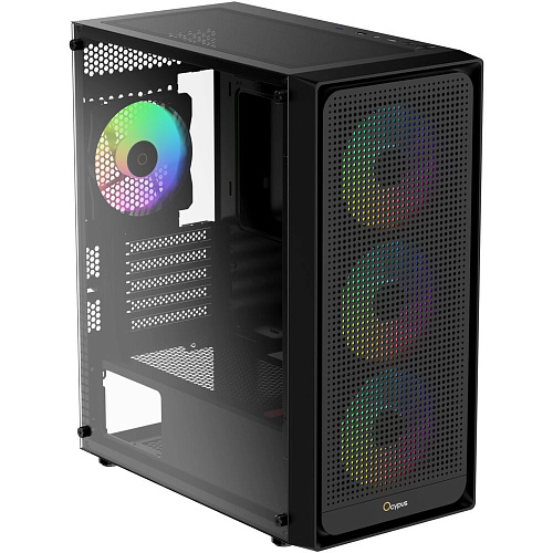Корпус MicroATX Miditower Ocypus Gamma C50 BK ARGB Black УЦЕНКА