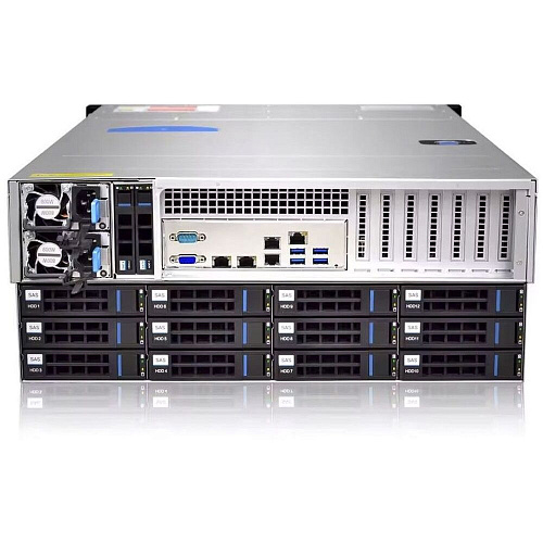 Корпус Gooxi 4U 36bay chassis ,Expander backplane rear 2*2.5"SAS/SATA 1300W 1+1 EU power cables rail kit