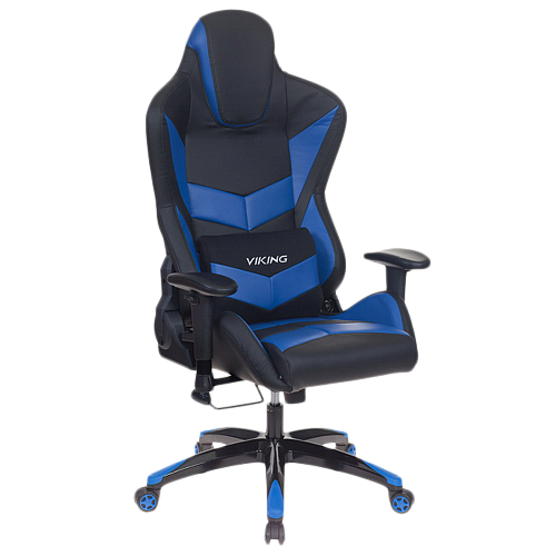 Кресло игровое Бюрократ CH-773N/BL+BLUE одна подушка черный/синий искусственная кожа