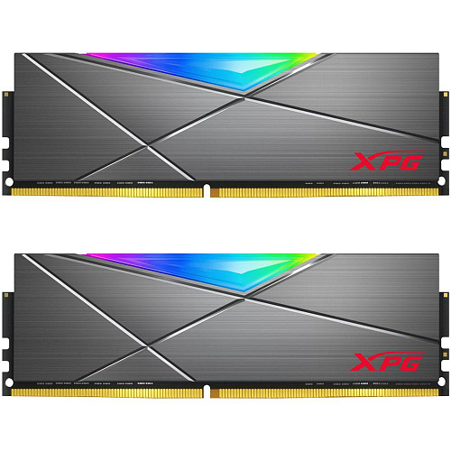 Модуль памяти DIMM 16Gb 2х8Gb DDR4 PC33000 4133MHz ADATA XPG Spectrix D50 RGB Grey (AX4U413316G19J-DT50)