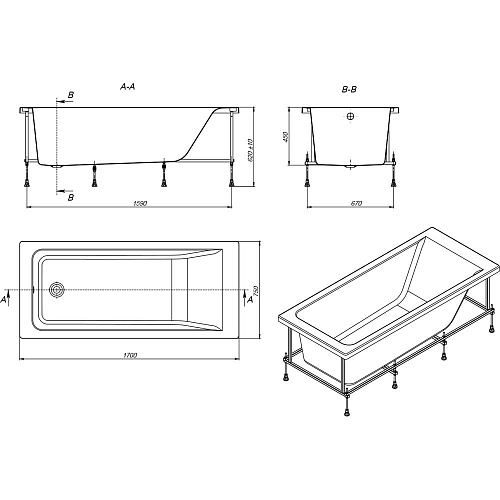 Roca EASY 170х75 ZRU9302899