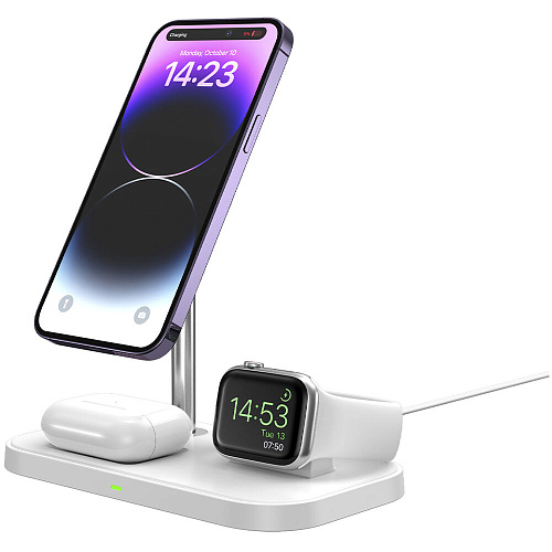 Беспроводная зарядная панель 3 в 1 Для IPhone, Apple Watch, Airpods TFN MAgTrio 22.5W White