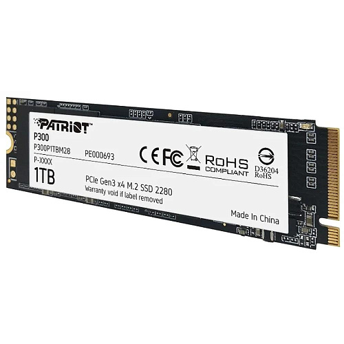 Внутренний SSD-накопитель 1024Gb PATRIOT P300P1TBM28 P300 M.2 2280 PCIe NVMe 3.0 x4 УЦЕНКА