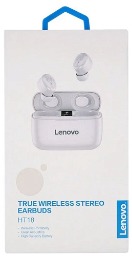 Bluetooth гарнитура Lenovo HT18 White