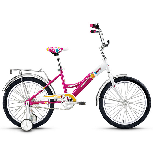 Двухколесный велосипед ALTAIR CITY GIRL 20 (20" 1 ск.)  белый/фуксия