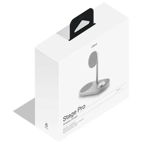 Беспроводная зарядная панель 3 в 1 uBear Stage Pro Galaxy Watch Edition 30W Silver