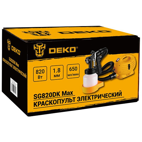 Краскораспылитель Deko SG820DK Max, 800 мл, 820Вт 083-1128