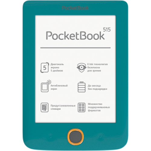 Электронная книга PocketBook 515 черный-зеленый
