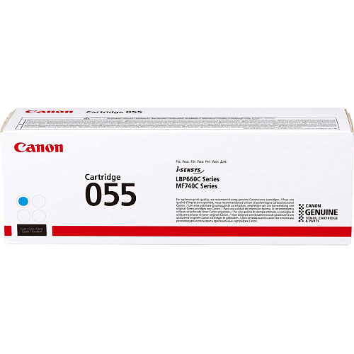 Картридж Canon 055 C Cyan для Canon MF746Cx/MF744Cdw/MF742Cdw/LBP664Cx/663Cdw (2100стр.)