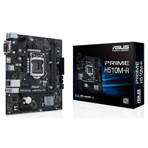 Материнская плата ASUS Prime H510M-R R2.0-SI H470 Socket-1200 2xDDR4, 4xSATA3, 1xPCI-E16x, 2xUSB3.2, D-Sub, HDMI, Glan, mATX