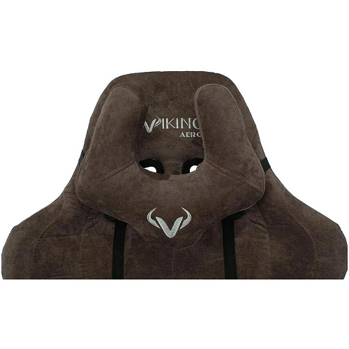 Кресло для геймера Zombie VIKING KNIGHT Fabric темно-коричневый Light-10 с подголов. крестов. металл