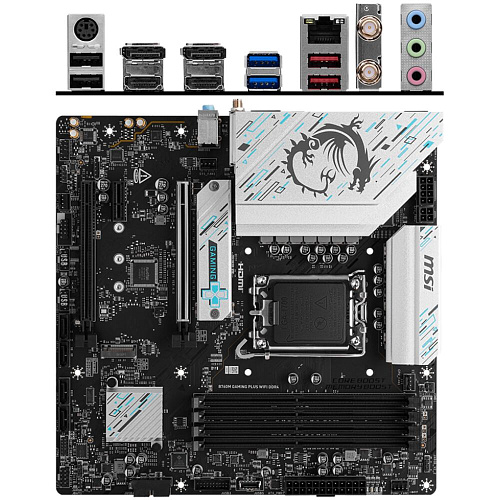 Материнская плата MSI B760M Gaming Plus WiFi DDR4 B760 Socket-1700 4xDDR4, 4xSATA3, RAID, 2xM.2, 2xPCI-E16x, 4xUSB3.2, DP, HDMI, WiFi 2.5Glan, mATX