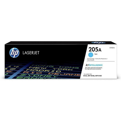 Картридж HP CF531A №205A Cyan для Color LJ Pro M180n/M181fx (900стр)