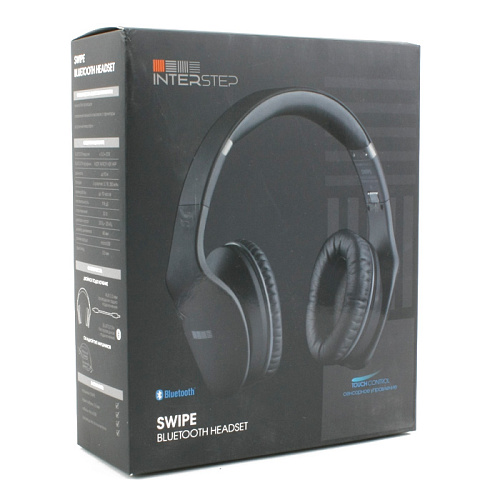 Bluetooth гарнитура Interstep SWIPE SBH-200 черная