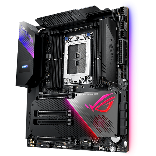 Материнская плата ASUS ROG Zenith II Extreme TRX40 Socket sTRX4 8xDDR4, 8xSATA3, RAID, 3xM.2, 4xPCI-E16x, 5xUSB3.2, 1xUSB3.2, Type C, 802.11ax, 2xGlan, E-ATX Ret