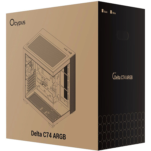 Корпус ATX Miditower Ocypus Delta C74 BK ARGB Black