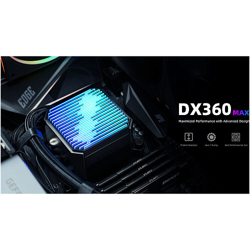 Система водяного охлаждения ID-Cooling DX360 Max ARGB Black 1150/1155/S1156/1151/1200/1700, AM4/AM5