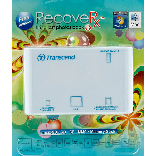 Card Reader Transcend All in 1 Multi SDHC (TS-RDP8A) USB 2.0 Голубой