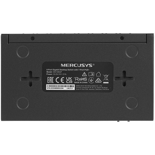 Коммутатор Mercusys MS108GP 8 ports 7 ports PoE+ 10/100/1000Mbps неуправляемый