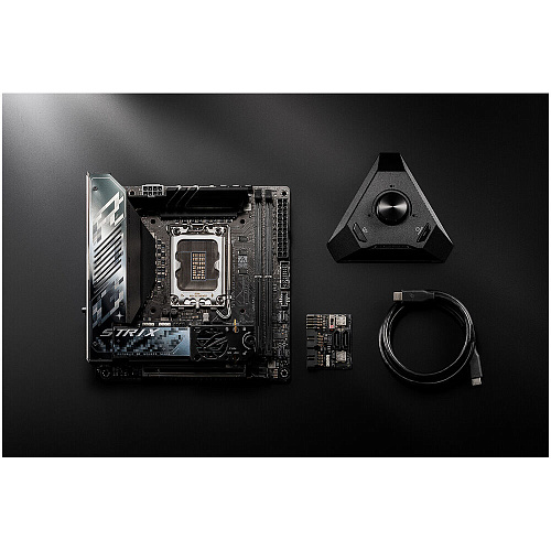 Материнская плата ASUS ROG Strix Z890-I Gaming WiFi Z890 Soc-1851 2xDDR5, 2xSATA3, RAID, 2хM.2, 1xPCI-E16x, 4xUSB3.2, 3xUSB3.2 Type C, DP, HDMI, WiFi, 2.5Glan, Mini-ITX