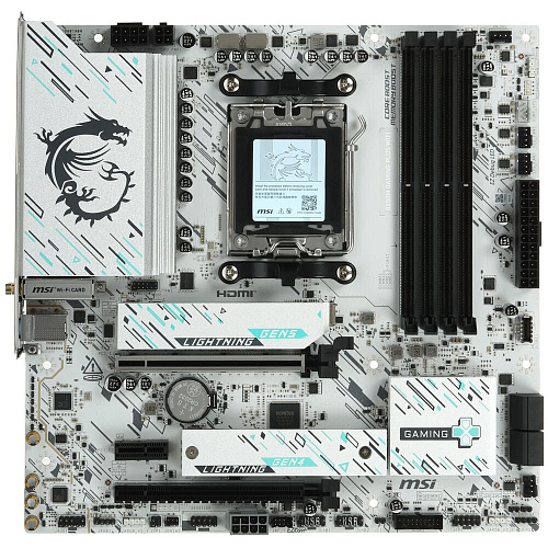 Материнская плата MSI B850M Gaming Plus WiFi Socket-AM5 AMD B850 4xDDR5, 4xSATA3, RAID, 2xM.2, 1xPCI-E16x, 7xUSB3.2, 1xUSB3.2 Type C, DP, HDMI, WiFi, 2.5Glan, mATX