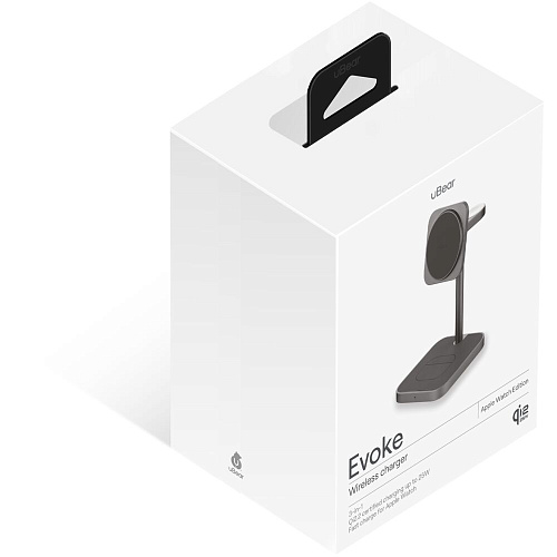Беспроводная зарядная панель 3 в 1 Для IPhone, Apple Watch, Airpods uBear Evoke Qi2.2 25W Grey