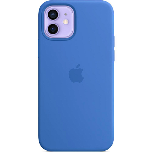 Чехол для Apple iPhone 12\12 Pro Silicone Case with MagSafe Capri Blue