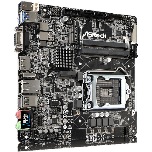 Материнская плата ASRock H110TM-ITX R2 Socket-1151, H110, 2xSO-DIMM DDR4, 2xSATA3, D-Sub, HDMI, DP, 2xUSB3.0, GLan Thin Mini-ITX, Ret