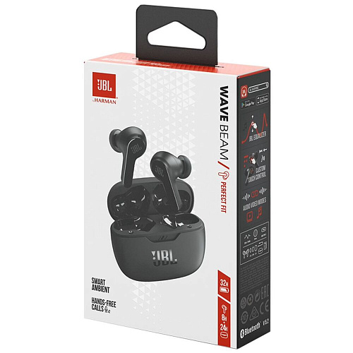 Bluetooth гарнитура JBL Wave Beam Black