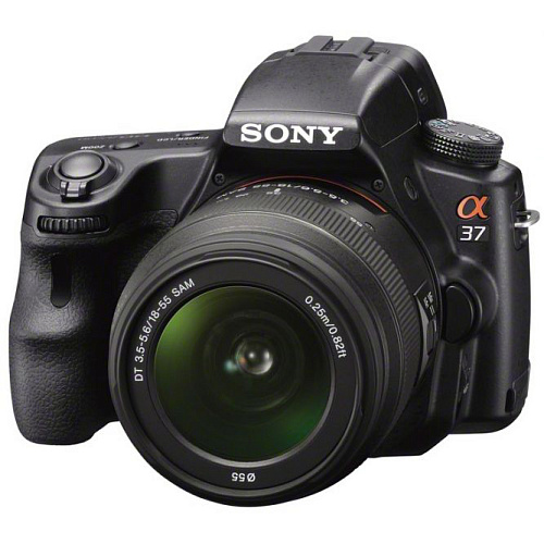 Зеркальная фотокамера Sony Alpha SLT-A37K kit  16,1Mp 18-55mm  black