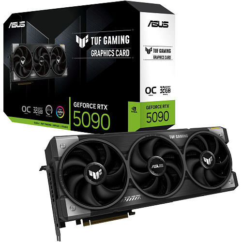 Видеокарта ASUS GeForce RTX 5090 32768Mb, TUF Gaming OC 32 Gb (TUF-RTX5090-O32G-Gaming) 2xHDMI, 3xDP, Ret