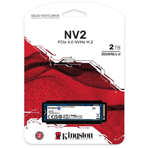 Внутренний SSD-накопитель 2000Gb Kingston NV2 SNV2S/2000G M.2 2280 PCIe NVMe 4.0 x4