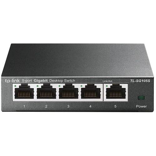Коммутатор TP-LINK TL-SG105S неуправляемый 5x1000BASE-T, metal case