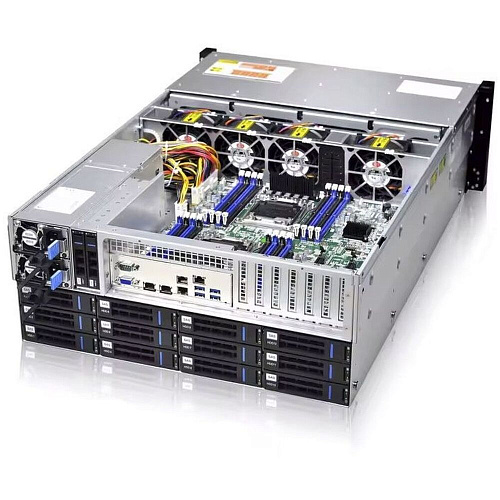 Корпус Gooxi 4U 36bay chassis ,Expander backplane rear 2*2.5"SAS/SATA 1300W 1+1 EU power cables rail kit