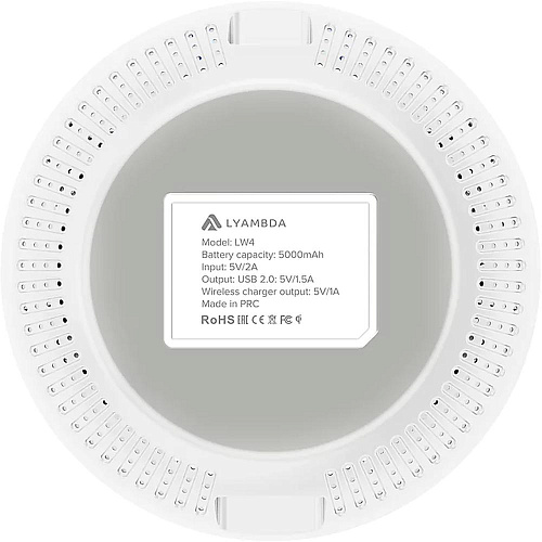 Беспроводная зарядная панель Lyambda LW4, White