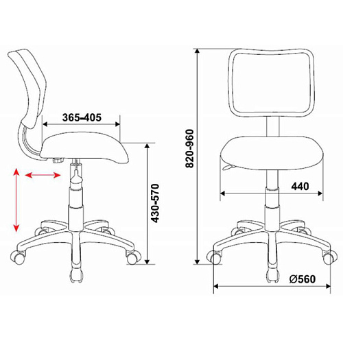 Кресло для офиса Бюрократ CH-295/15-21 спинка сетка черный сиденье черный 15-21