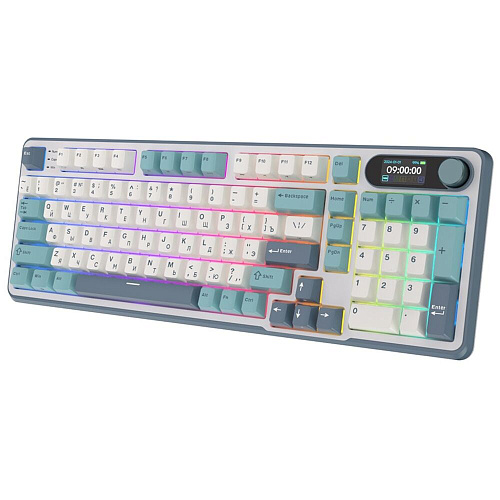 Клавиатура беспроводная Royal Kludge RK-S98 Wireless (RK Brown Switch) RGB (русская раскладка) Light Cloud