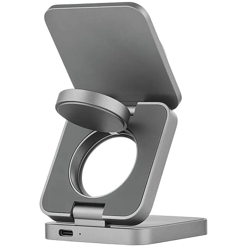 Беспроводная зарядная панель 3 в 1 Для IPhone, Apple Watch, Airpods uBear Balance Ultra Qi2.2 35W Grey