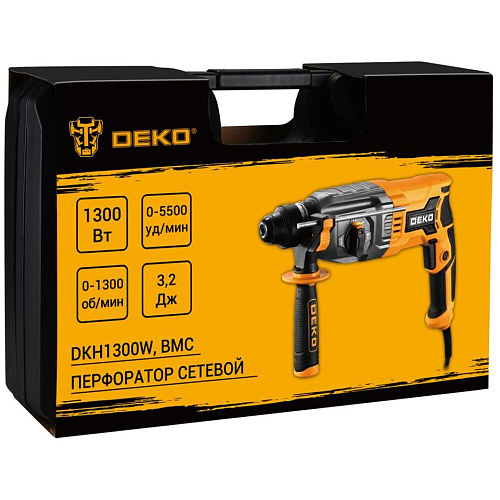 Перфоратор Deko DKH1300W в кейсе, 1300Вт 083-1062