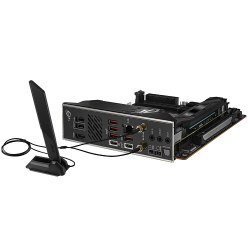 Материнская плата ASUS ROG Strix B650E-I Gaming WiFi B650 Socket AM5 2xDDR5, 2xSATA3, RAID, 2xM.2, 1xPCI-E16x, 4xUSB3.2, 2xUSB3.2 Type C, HDMI, Wi-Fi, 2.5Glan, mini-ITX
