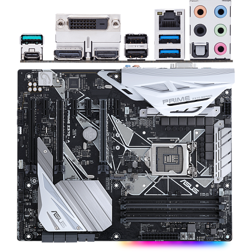 Материнская плата ASUS Prime Z370-A Socket-1151v2 4xDDR4, 4xSATA3, RAID, 2xM.2, 2xPCI-E16x, 3xUSB3.1, 1xUSB3.1 Type C, DVI-D, HDMI, DP, Glan, ATX