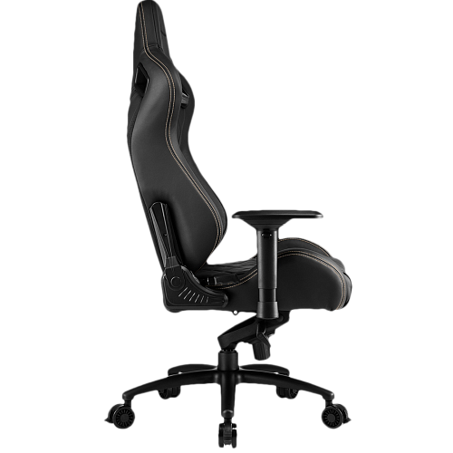 Кресло для геймера Sharkoon Shark Skiller SGS5 чёрное (натуральная кожа, регулируемый угол наклона, механизм качания)