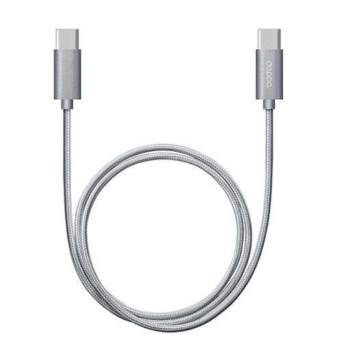 Кабель USB2.0 Type C-Type C 1.2m графит Deppa (72248) алюминий/нейлон