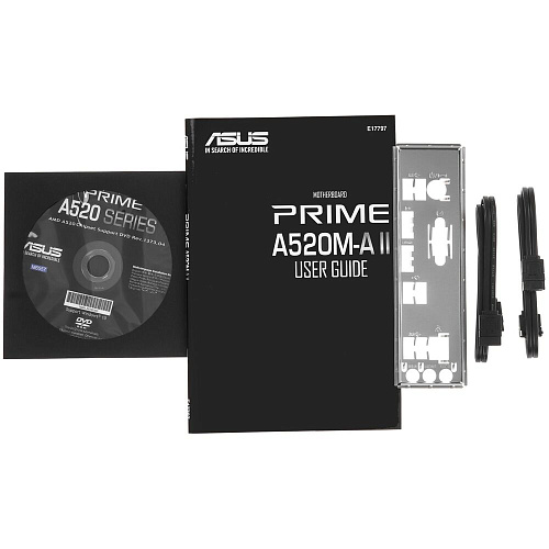 Материнская плата ASUS Prime A520M-A II/CSM A520 Socket AM4 4xDDR4, 4xSATA3, RAID, 1xM.2, 1xPCI-E16x, 4xUSB3.2, D-Sub, DP, HDMI, Glan, mATX