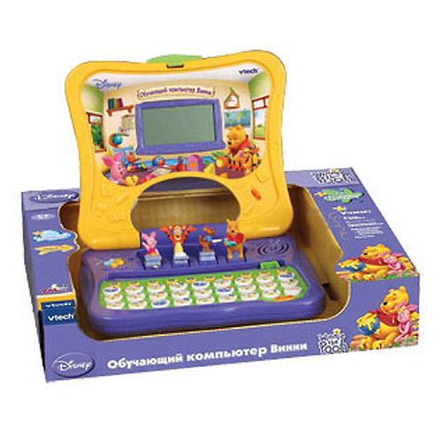 Электронная развивающая игрушка Vtech Обучающий компьютер Винни 11 программ 80-069126