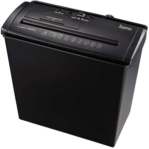 Уничтожитель бумаг Hama Home S7CD H-50183 (секр.Р-1)/ленты/7лист./10лтр./пл.карты/CD