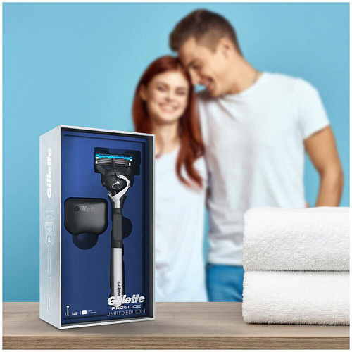 Gillette Подарочный набор Limited Edition (Gillette Станок Proglide Chrome с 1 сменной кассетой + Чехол)