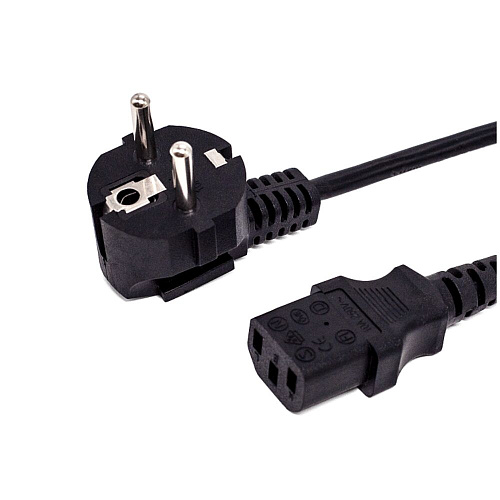 Кабель питания Filum FL-PC6-EU-C13-5M CEE 7/7- С13, 3х0.5мм², 220В, 6A, чёрный, 5м