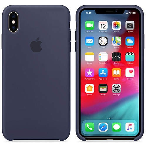Чехол для Apple iPhone Xs Max Silicone Case Midnight Blue